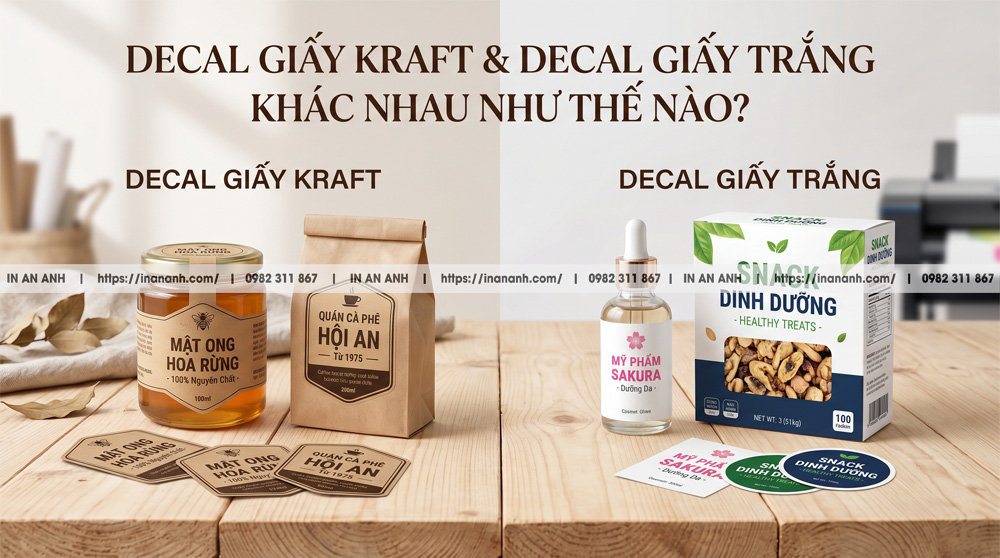 Chất Liệu Decal Kraft Và Decal Giấy Khác Nhau Như Thế Nào