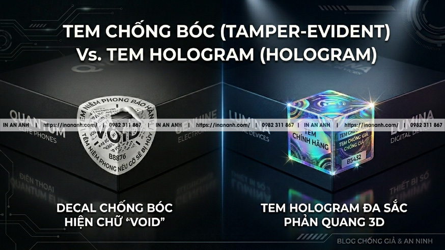 Decal vỡ vs decal hologram - So sánh hiệu quả chống giả