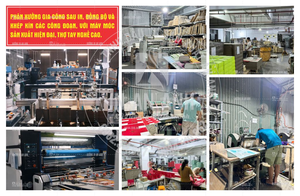 Công đoạn gia công sau in chuyên nghiệp đảm bảo thẩm mỹ