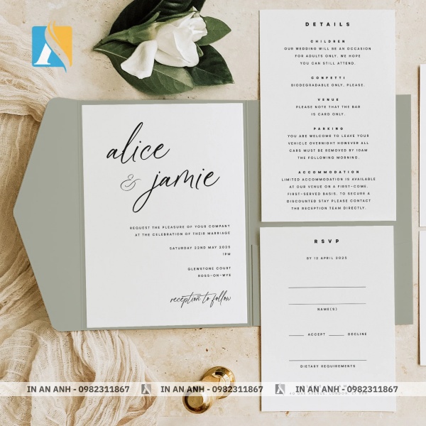 Tùy vào sở thích khách hàng vẫn có thể đặt in thiệp cưới theo yêu cầu