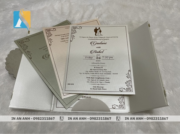 Sang trọng và bắt mắt với giấy in thiệp cưới có vân nhẹ