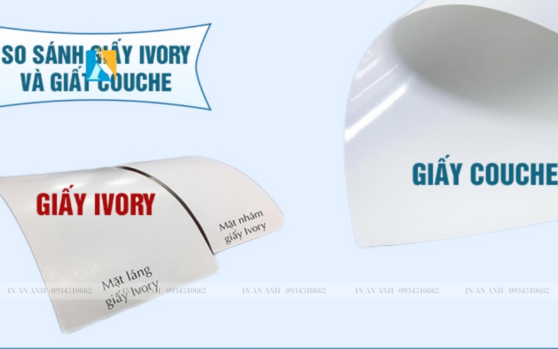 giấy ivory và giấy couche