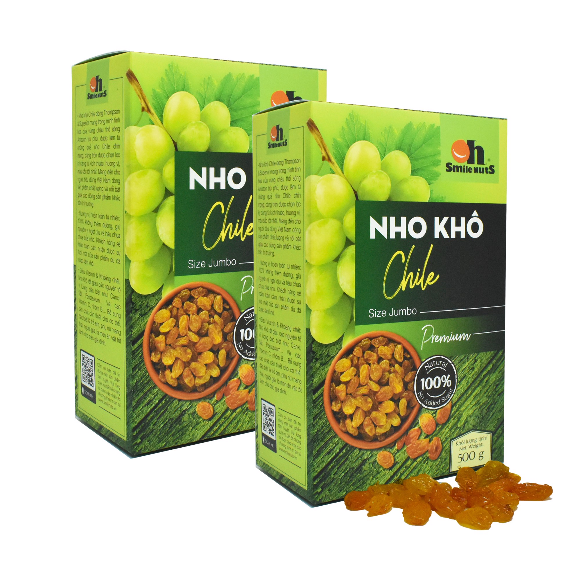 Hình ảnh mẫu hộp giấy đựng nho khô bắt mắt