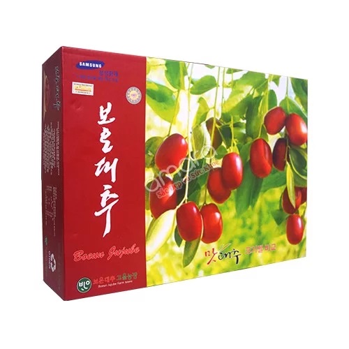 Hình ảnh mẫu hộp giấy đựng táo đỏ Hàn Quốc sáng tạo