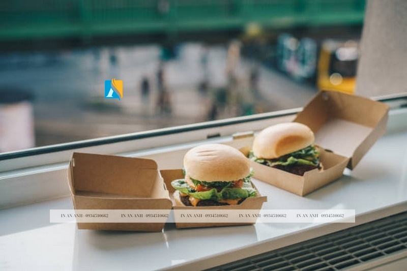 Hộp đựng hamburger làm bằng giấy kraft được ưa chuộng khá nhiều