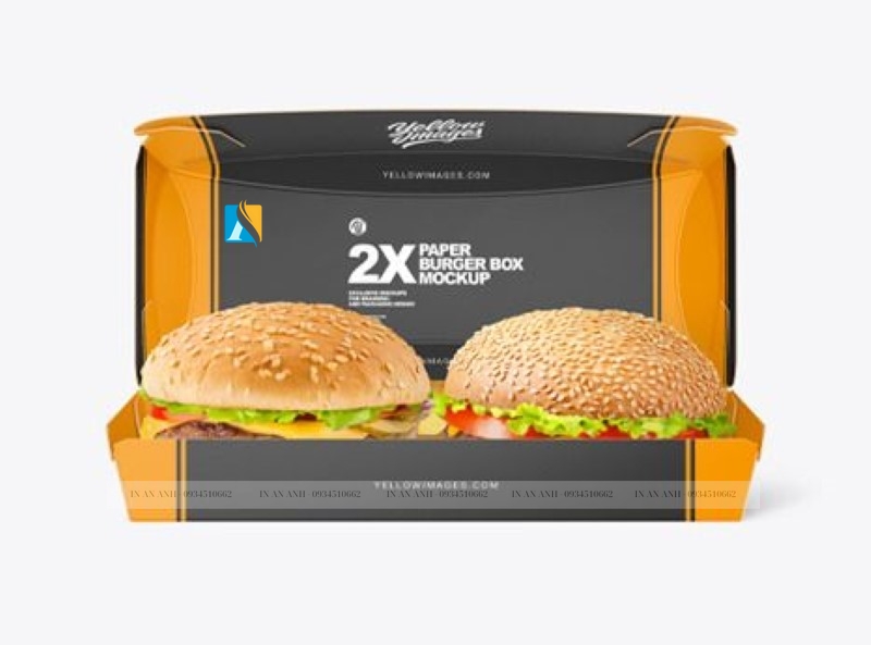 Hộp đựng hamburger hai bánh không khá phổ biến