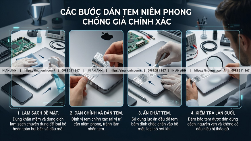 Hướng Dẫn Từng Bước Dán Tem Vỡ Đúng Tiêu Chuẩn Kỹ Thuật