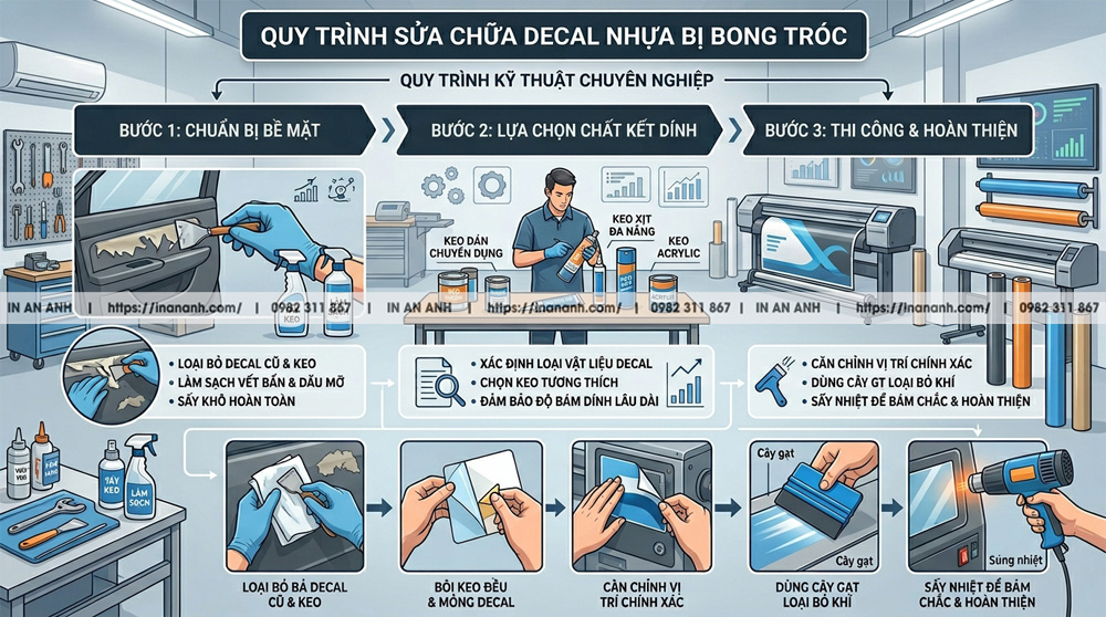 Hướng Dẫn Từng Bước Khắc Phục Lỗi Bong Tróc Khi In Decal Nhựa