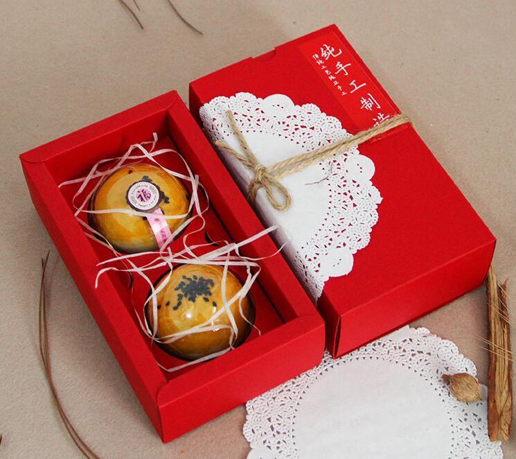 Hộp bánh trung thu 2 ngăn đơn giản nhất