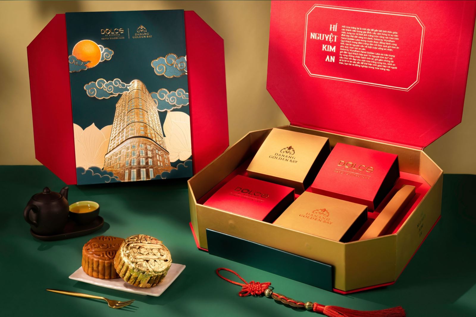 Mẫu hộp 4 bánh trung thu ấn tượng
