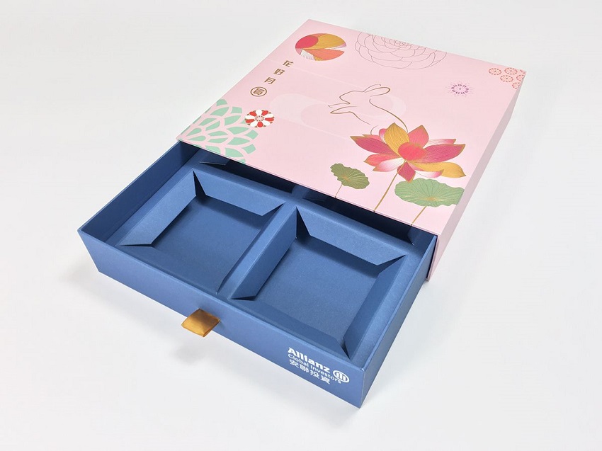 Hộp bánh trung thu 2 bánh tối giản