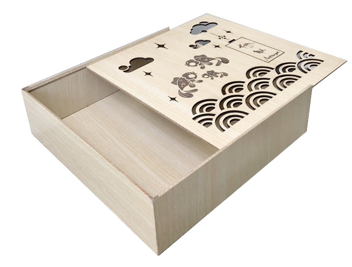 Hộp bánh trung thu khắc gỗ