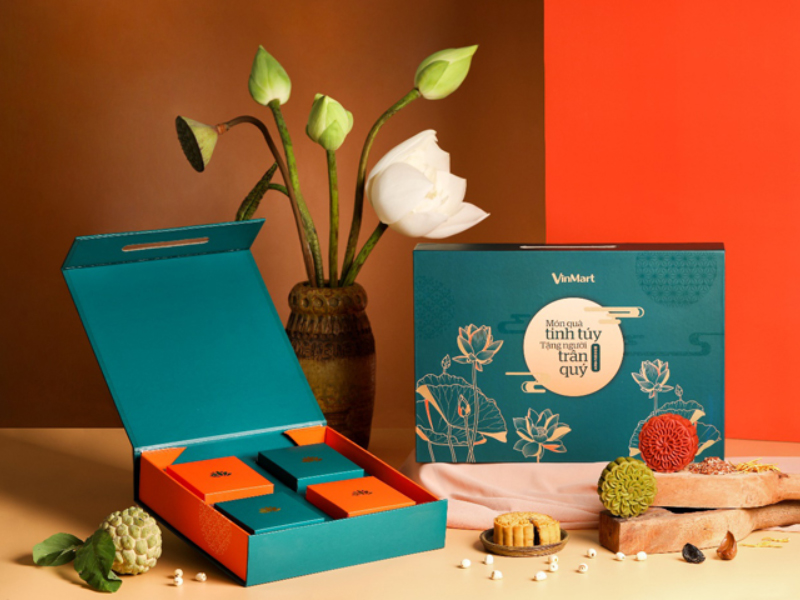 Mẫu hộp bánh 2 màu bắt mắt