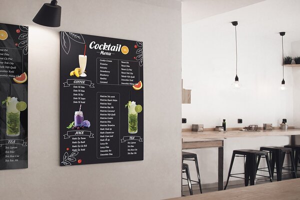 Thiết kế menu trà sữa phong cách độc đáo