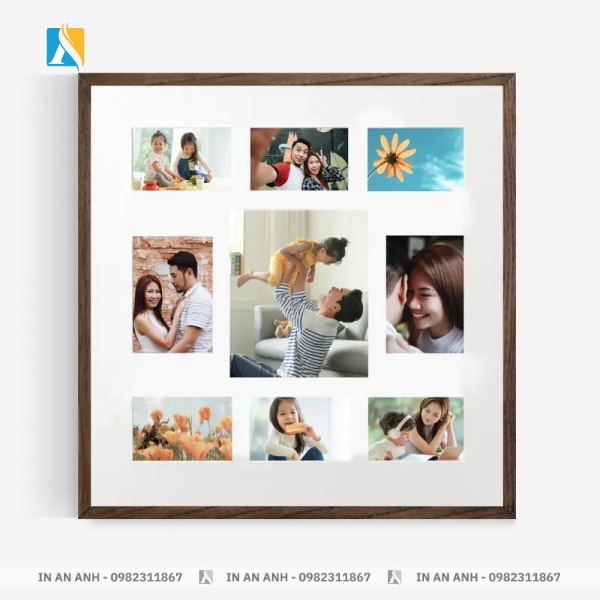 Bộ sưu tập ảnh gia đình in canvas và gỗ nghệ thuật