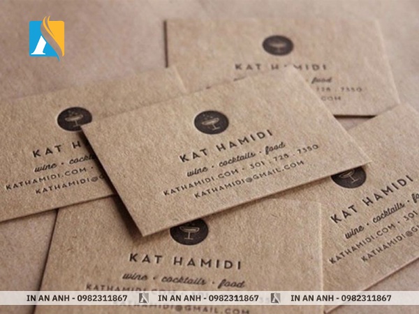 In card visit bằng giấy Kraft độc đáo
