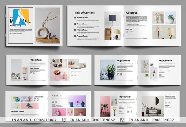 Mẫu in catalogue sản phẩm nội thất, bố cục khoa học