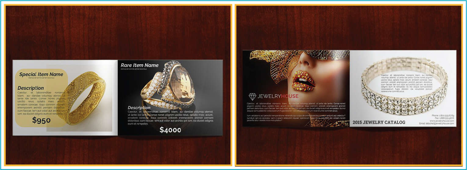 In catalogue cửa hàng trang sức