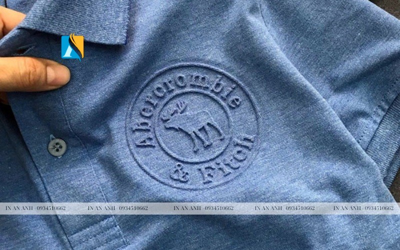 in dập nổi trên vải