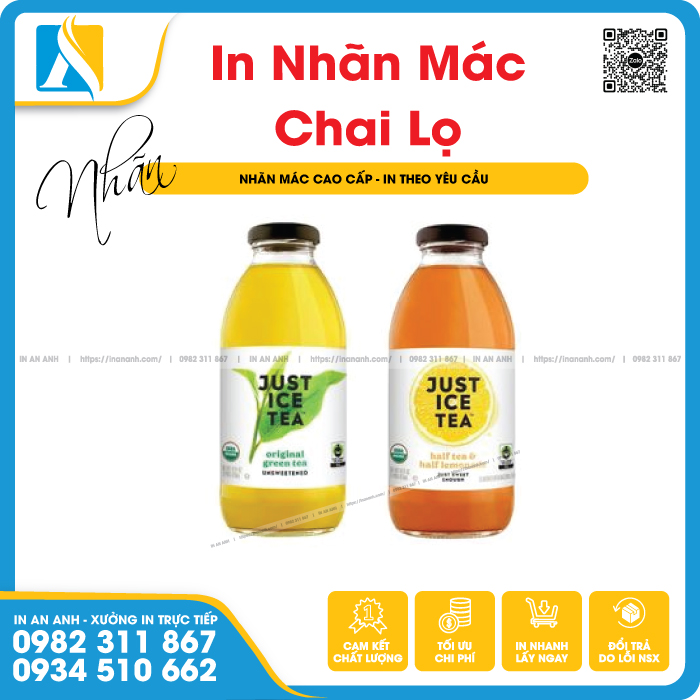 Mẫu decal giấy cho chai lọ