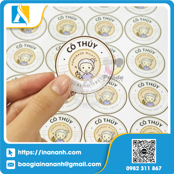 In decal giấy giá rẻ cho thương hiệu