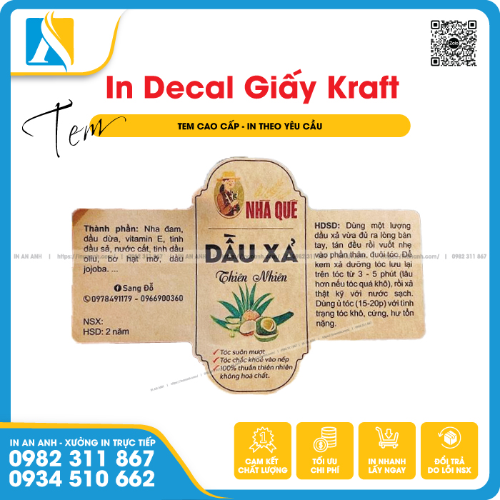 In decal giấy Kraft