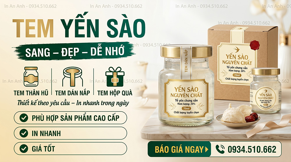 in decal nhựa dán hũ yến