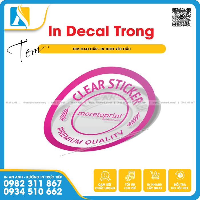Decal trong suốt in màu