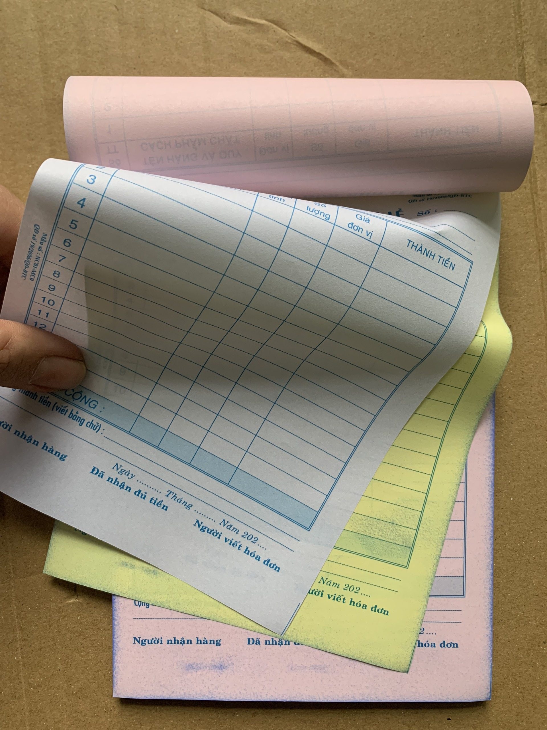 Một số mẫu hoá đơn 3 liên phổ biến hiện nay (4)