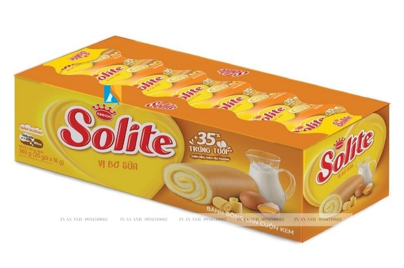 Hộp bánh bông lan cuộn Solite