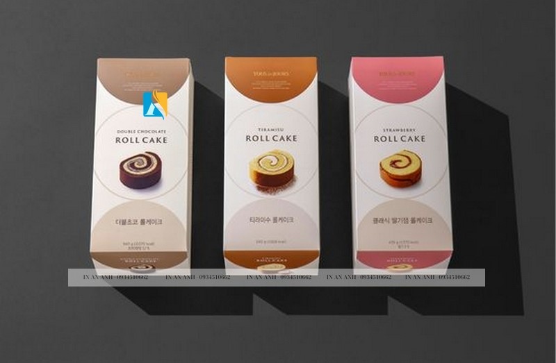 Hộp đựng bánh hình chữ nhật phong cách basic