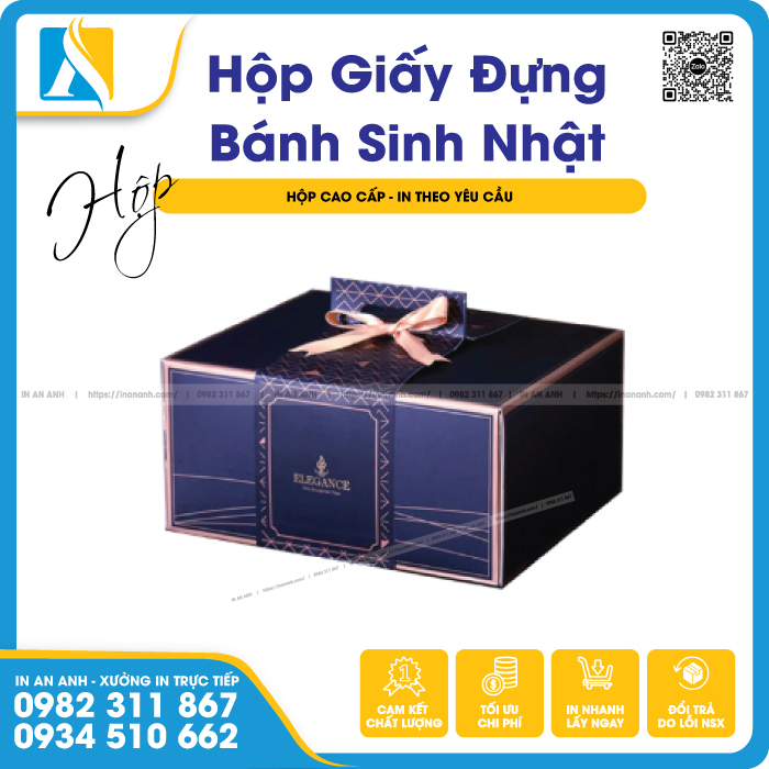 In hộp bánh kem chất lượng, giá rẻ tại In An Anh