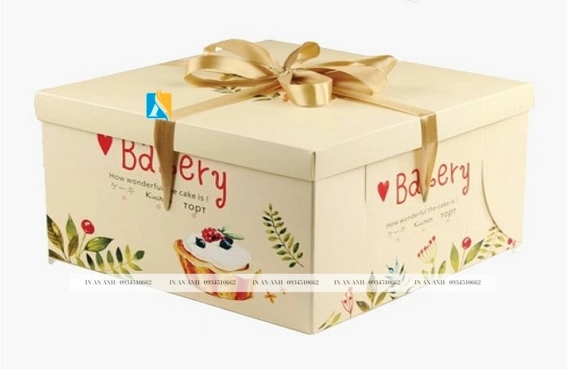 Hộp bánh kem nắp âm dương