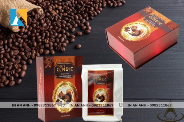 Hộp cà phê hạt làm từ giấy carton bảo quản sản phẩm hiệu quả