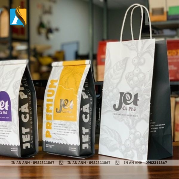 Hộp cà phê hạt có quai xách tiện lợi, thích hợp làm quà tặng