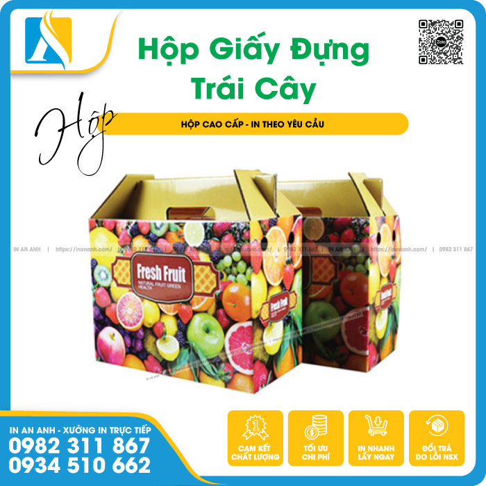 Mẫu hộp carton cao cấp đựng trái cây