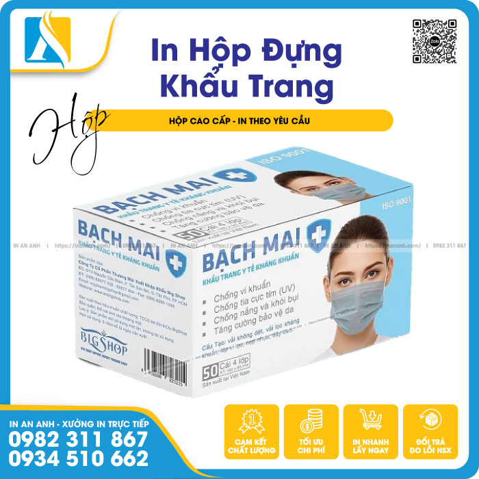 Mẫu hộp đựng khẩu trang giấy cứng