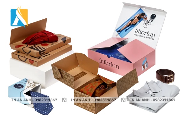 Bao bì hộp carton sóng in đẹp mắt cho mỹ phẩm và quần áo thời trang