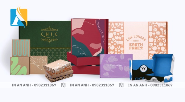 Hộp carton sóng in ấn sắc nét với thiết kế thương hiệu nổi bật
