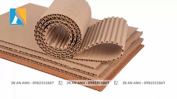 Cấu trúc lớp sóng ziczac và giấy bề mặt trong hộp carton sóng
