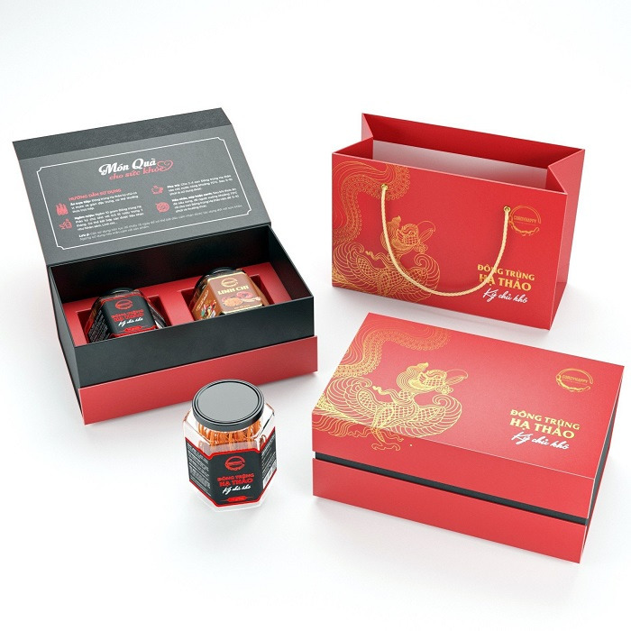 Hộp nam châm đông trùng hạ thảo cao cấp với thiết kế tinh tế, dễ đóng mở