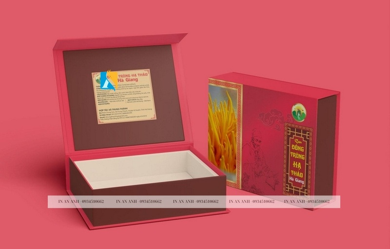 Hộp cứng đông trùng hạ thảo bằng carton lạnh