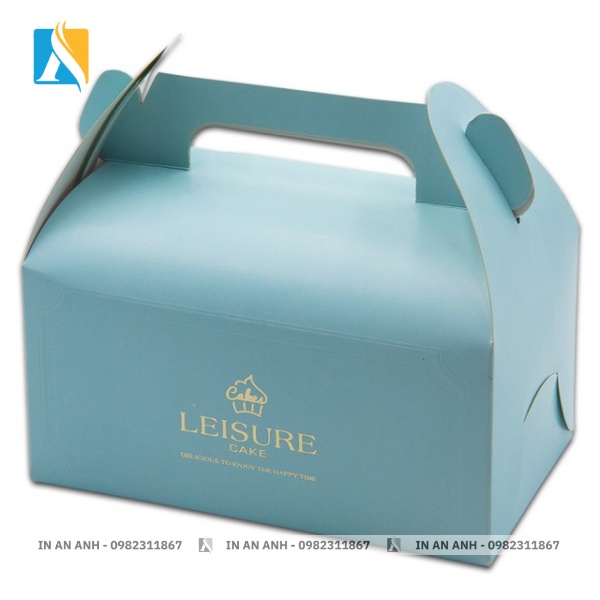 In hộp đựng bánh kem nhỏ gọn, phù hợp cho tiệm bánh handmade