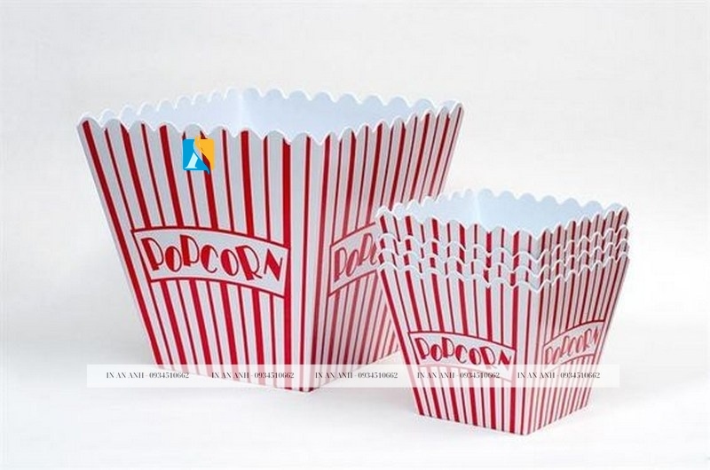 Hộp giấy đựng bắp rang bơ đa dạng kích thước
