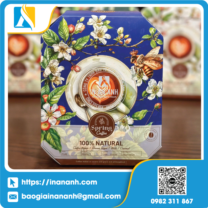 Mẫu hộp giấy đựng cà phê đẹp mắt