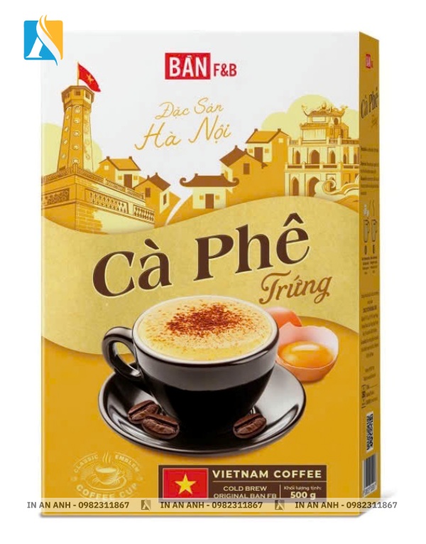 Mẫu hộp giấy dựng cà phê trứng cổ điển