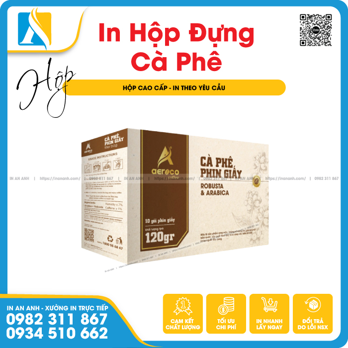 Mẫu hộp đựng cà phê được ưa chuộng