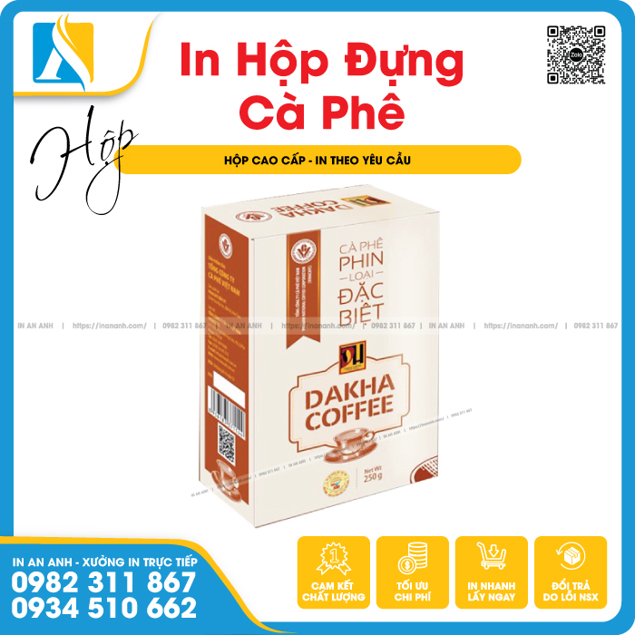 Mẫu hộp giấy đựng cà phê sáng tạo