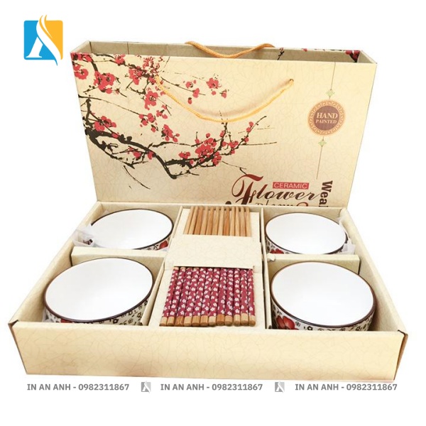 Hộp giấy đựng chén sứ cao cấp