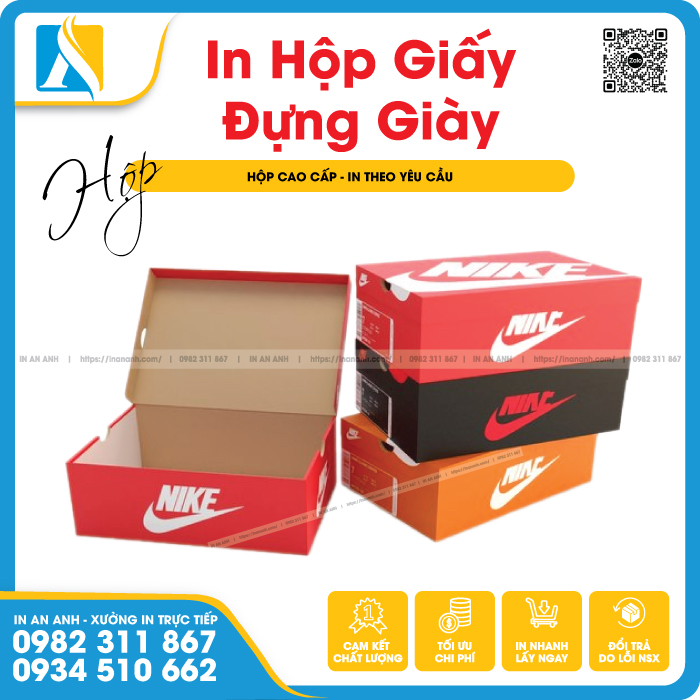 Hộp đựng giày kiểu nắp liền chống móp méo